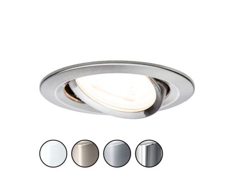 Oprawa do wbudowania NOVA LED DIM wychylna GU10 6.5W 460lm 84mm 2700K IP23 230V szczotkowane żelazo - 6