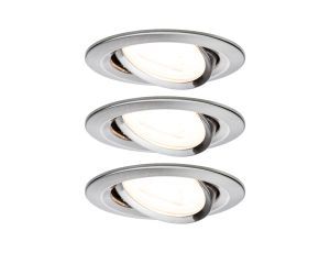 Oprawa do wbudowania NOVA LED DIM wychylna GU10 6.5W 460lm 84mm 2700K IP23 230V szczotkowane żelazo