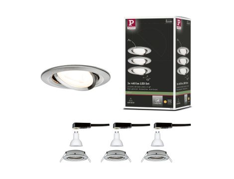 Oprawa do wbudowania NOVA LED DIM wychylna GU10 6.5W 460lm 84mm 2700K IP23 230V szczotkowane żelazo - 9