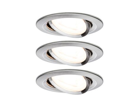 Oprawa do wbudowania NOVA LED DIM wychylna GU10 6.5W 460lm 84mm 2700K IP23 230V szczotkowane żelazo