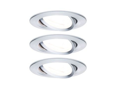 Oprawa do wbudowania NOVA LED DIM wychylna 3xGU10 6.5W 460lm 84mm 2700K IP23 230V aluminium