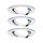 Oprawa do wbudowania NOVA LED DIM wychylna 3xGU10 6.5W 460lm 84mm 2700K IP23 230V chrom