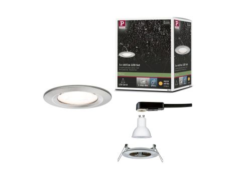 Oprawa do wbudowania NOVA LED DIM stała GU10 6.5W 460lm 78mm 2700K IP44 230V szczotkowane żelazo - 8