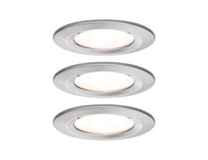 Oprawa do wbudowania NOVA LED DIM stała zestaw 3xGU10 6.5W 460lm 78mm 2700K IP44 230V szczotkowane żelazo