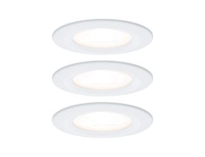 Oprawa do wbudowania NOVA LED DIM stała zestaw 3xGU10 6.5W 460lm 78mm 2700K IP44 230V biały mat