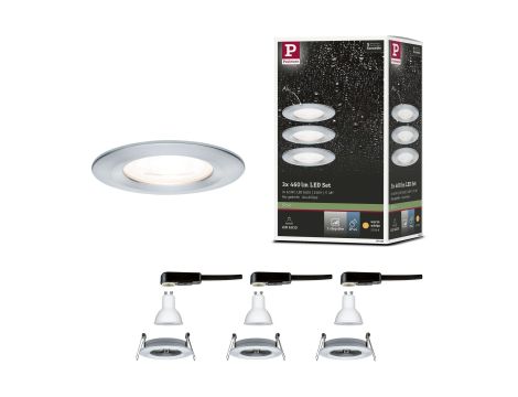 Oprawa do wbudowania NOVA LED DIM stała zestaw 3xGU10 6.5W 460lm 78mm 2700K IP44 230V aluminium - 8