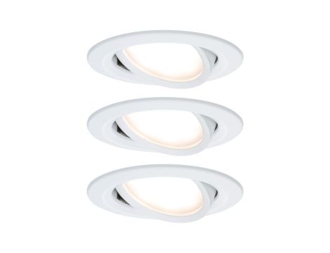 Oprawa do wbudowania NOVA COIN LED DIM wychylna zestaw 3x6W 470lm 84mm 2700K IP23 230V biały mat
