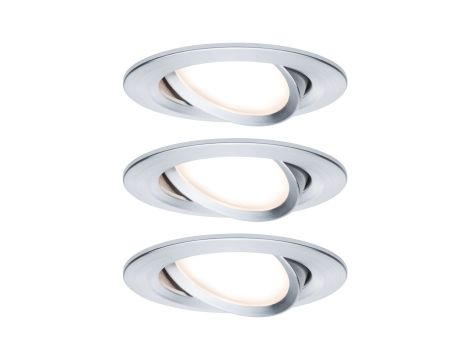 Oprawa do wbudowania NOVA COIN LED DIM wychylna zestaw 3x6W 470lm 84mm 2700K IP23 230V aluminium