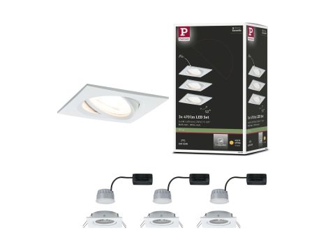 Oprawa do wbudowania NOVA COIN LED DIM wychylna zestaw 3x6W 470lm 84x84mm 2700K IP23 230V biały mat - 6
