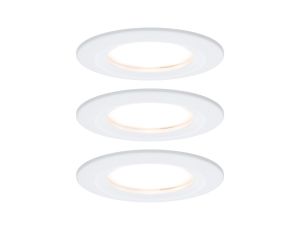 Oprawa do wbudowania NOVA COIN LED DIM stała zestaw  3x6W 470lm 78mm 2700K IP44 230V biały mat