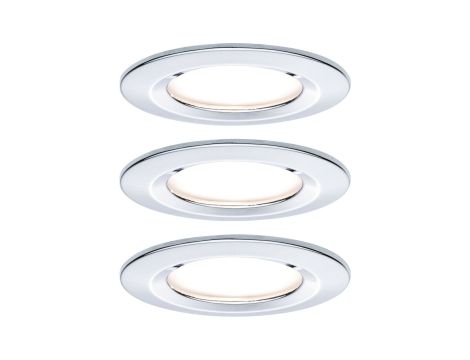 Oprawa do wbudowania NOVA COIN LED DIM stała zestaw 3x6W 470lm 78mm 2700K IP44 230V chrom