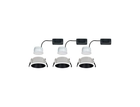 Oprawa do wbudowania COLE COIN LED 3-STEP DIM 3x6W 470lm 2700K IP44 230V biały / czarny matowy - 2