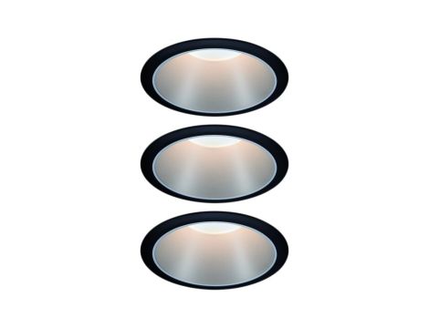 Oprawa do wbudowania COLE COIN LED 3-STEP DIM zestaw 3x6W 470lm 2700K IP44 230V Cz/Srebrny-matowy