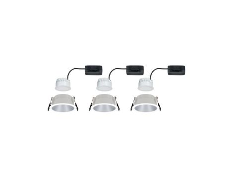 Oprawa do wbudowania COLE COIN LED 3-STEP DIM zestaw 3x6W 470lm 2700K IP44 230V biały / srebrny matowy - 3
