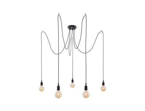 Lampa wisząca KETIL Neordic E27 max 5x60W IP20 230V czarny / metal / tworzywo sztuczne