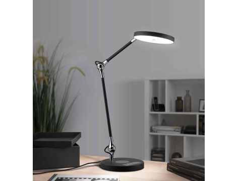 Lampka biurkowa NUMIS QI LED 11W 2700K-6500K 1000lm DIM + ładowanie indukcyjne 230V czarny / aluminium - 3