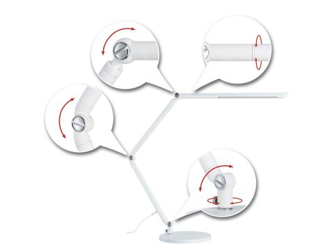 Lampka biurkowa FLEXBAR LED 9.5W DIM 700lm 3000/4000/6500K 230V biały / aluminium - 5