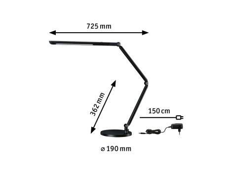 Lampka biurkowa FLEXBAR LED 9.5W DIM 700lm 3000/4000/6500K 230V czarny / aluminium - 8
