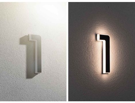 Oprawa elewacyjna SOLAR LED numer domu 1 3000K IP44 wymienny akumulator / czarny / tworzywo sztuczne - 2