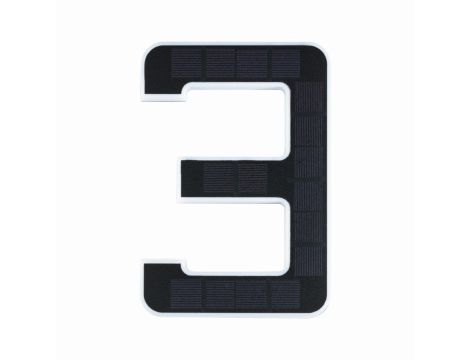 Oprawa elewacyjna SOLAR LED numer domu 3 3000K IP44 wymienny akumulator / czarny / tworzywo sztuczne - 5