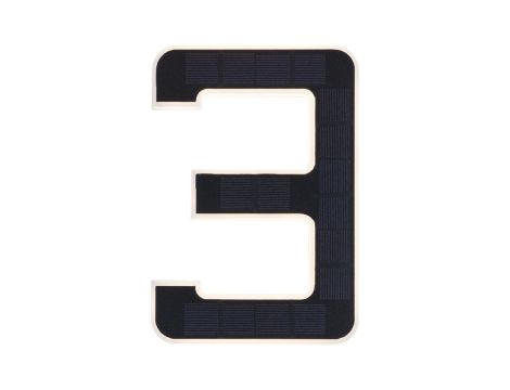 Oprawa elewacyjna SOLAR LED numer domu 3 3000K IP44 wymienny akumulator / czarny / tworzywo sztuczne - 7