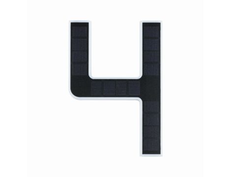 Oprawa elewacyjna SOLAR LED numer domu 4 3000K IP44 wymienny akumulator / czarny / tworzywo sztuczne - 8