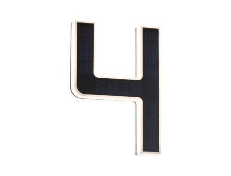 Oprawa elewacyjna SOLAR LED numer domu 4 3000K IP44 wymienny akumulator / czarny / tworzywo sztuczne - 7