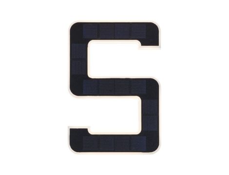 Oprawa elewacyjna SOLAR LED numer domu 5 3000K IP44 wymienny akumulator / czarny / tworzywo sztuczne - 5