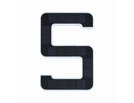 Oprawa elewacyjna SOLAR LED numer domu 5 3000K IP44 wymienny akumulator / czarny / tworzywo sztuczne - 7