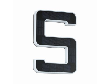 Oprawa elewacyjna SOLAR LED numer domu 5 3000K IP44 wymienny akumulator / czarny / tworzywo sztuczne - 8