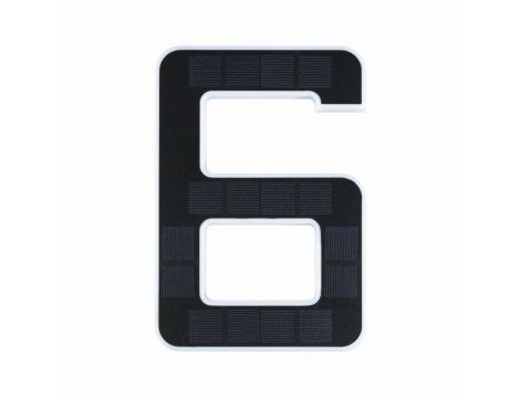 Oprawa elewacyjna SOLAR LED numer domu 6 3000K IP44 wymienny akumulator / czarny / tworzywo sztuczne - 5