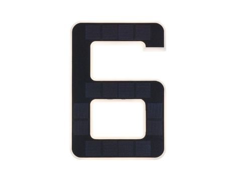 Oprawa elewacyjna SOLAR LED numer domu 6 3000K IP44 wymienny akumulator / czarny / tworzywo sztuczne - 7