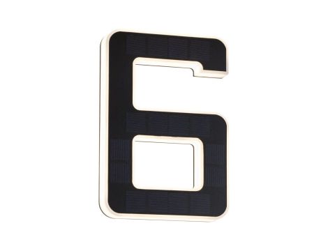 Oprawa elewacyjna SOLAR LED numer domu 6 3000K IP44 wymienny akumulator / czarny / tworzywo sztuczne - 8