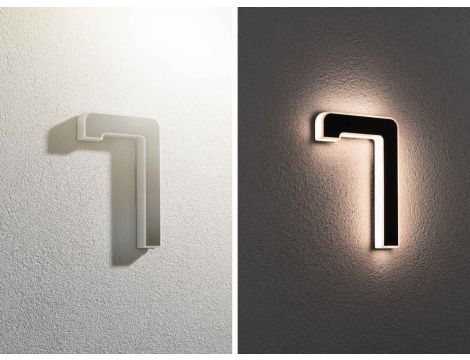 Oprawa elewacyjna SOLAR LED numer domu 7 3000K IP44 wymienny akumulator / czarny / tworzywo sztuczne - 2