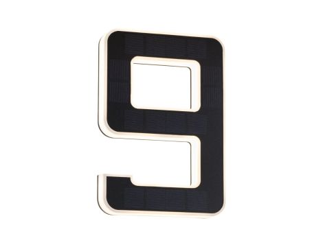 Oprawa elewacyjna SOLAR LED numer domu 9 3000K IP44 wymienny akumulator / czarny / tworzywo sztuczne - 3