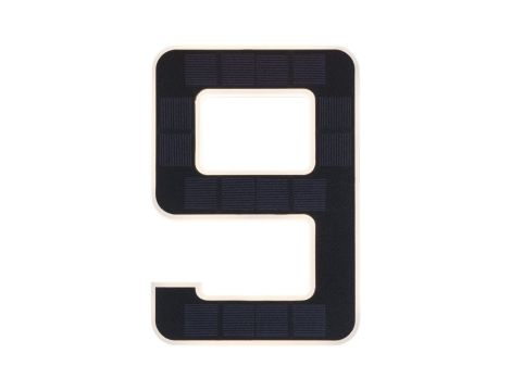 Oprawa elewacyjna SOLAR LED numer domu 9 3000K IP44 wymienny akumulator / czarny / tworzywo sztuczne - 4