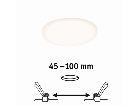 Panel bezramkowy Veluna VariFit IP44 10W 3000K 125mm Tworzywo sztuczne - 5