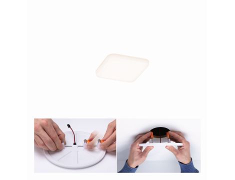 Panel bezramkowy Veluna VariFit IP44 6W 3000K 75x75mm Tworzywo sztuczne - 4