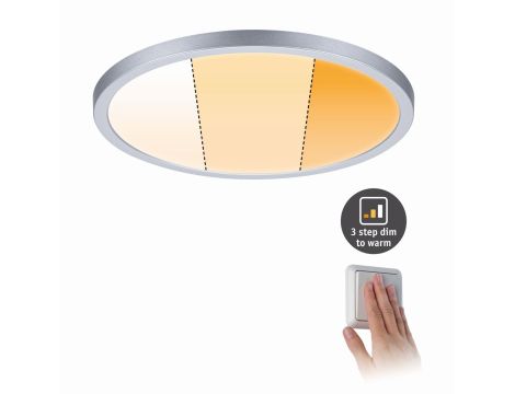 Plafoniera VariFit AREO LED DIM 16W 1400lm 2000-4000K okrągła 230mm IP44 230V chrom matowy / tworzywo sztuczne - 5