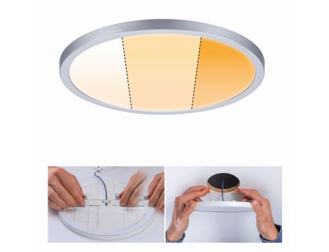 Plafoniera VariFit AREO LED DIM 16W 1400lm 2000-4000K okrągła 230mm IP44 230V chrom matowy / tworzywo sztuczne - 6