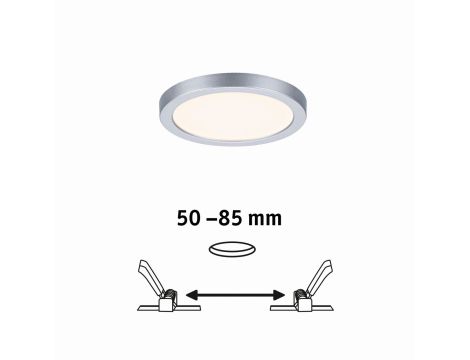 Plafoniera VariFit AREO LED 6.5W 550lm 3000K okrągla 118mm IP44 230V chrom matowy / tworzywo sztuczne - 5