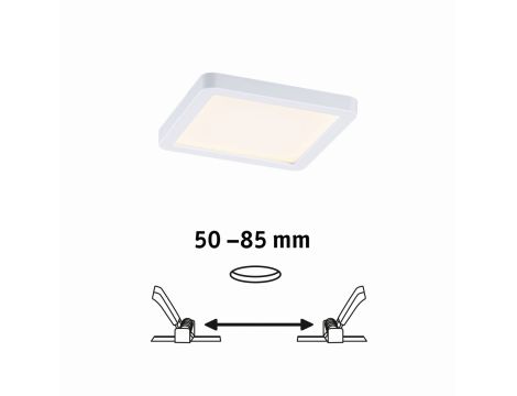 Plafoniera VariFit AREO LED 6.5W 500lm 3000K 118x118mm IP44 230V biały matowy / tworzywo sztuczne - 6