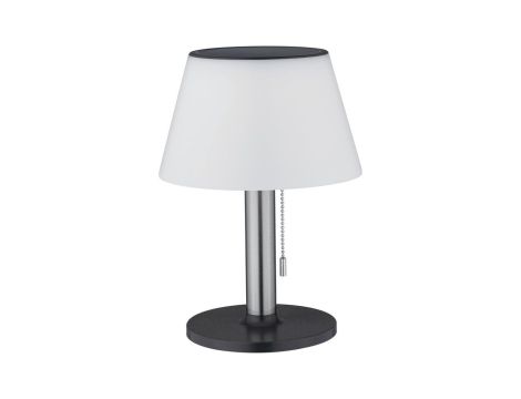 Lampka stołowa solarna LILLESOL LED  3-STEP DIM 45lm 3000K IP44 stal nierdzewna / metal - 3