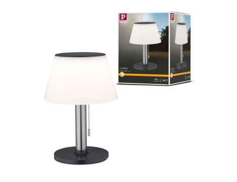 Lampka stołowa solarna LILLESOL LED  3-STEP DIM 45lm 3000K IP44 stal nierdzewna / metal - 9
