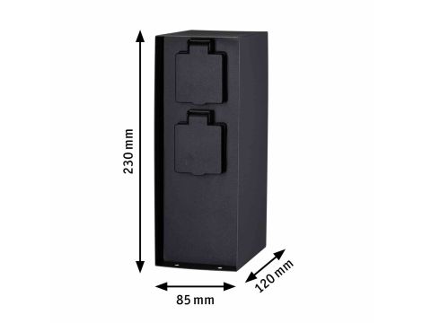 Zewnętrzna kolumna zasilajaca RIO 4GN. 230V IP44 stal szlachetna / antracyt - 7