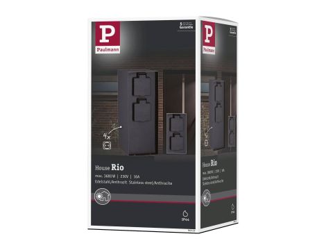 Zewnętrzna kolumna zasilajaca RIO 4GN. 230V IP44 stal szlachetna / antracyt - 8