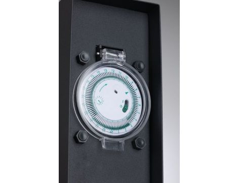 Zewnętrzna kolumna zasilająca RIO 2GN. 230V + programator czasowy IP44 stal szlachetna / antracyt - 4