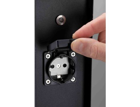 Zewnętrzna kolumna zasilająca RIO 3GN. 230V + czujnik zmierzchu  230V IP44 stal szlachetna / antracyt - 4