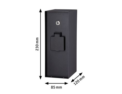 Zewnętrzna kolumna zasilająca RIO 3GN. 230V + czujnik zmierzchu  230V IP44 stal szlachetna / antracyt - 7