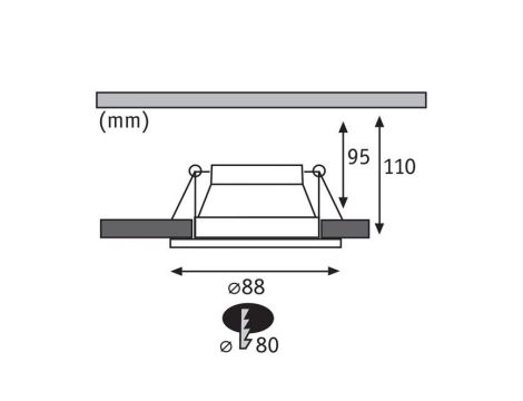 Oprawa do wbudowania COLE GU10. max. 10W 88mm 230V biały matowy/ czarny matowy - 6